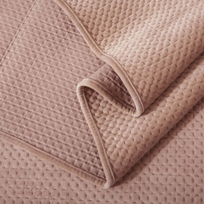 Kasentex Ultra Soft Plush Poly-Velvet Quilt Set, Queen, King, Room Decor, Graduation Gifts, Fathers Day Gift