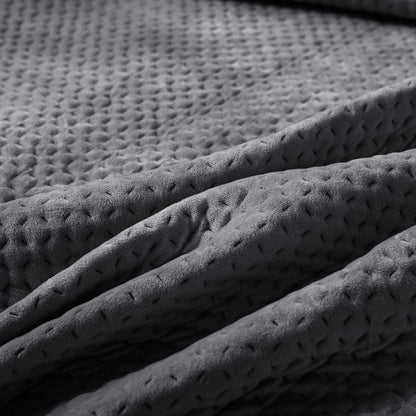 Kasentex All Season Cozy Velvet Quilt Set with Shams, Queen, King, Room Decor, Graduation Gifts Kasentex