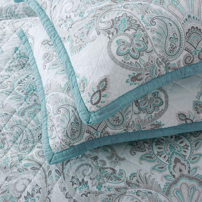 Kasentex 100% Cotton Summer Ultra Soft Floral Design 3 Piece Reversible Bedding Set, Room Decor, Graduation Gifts