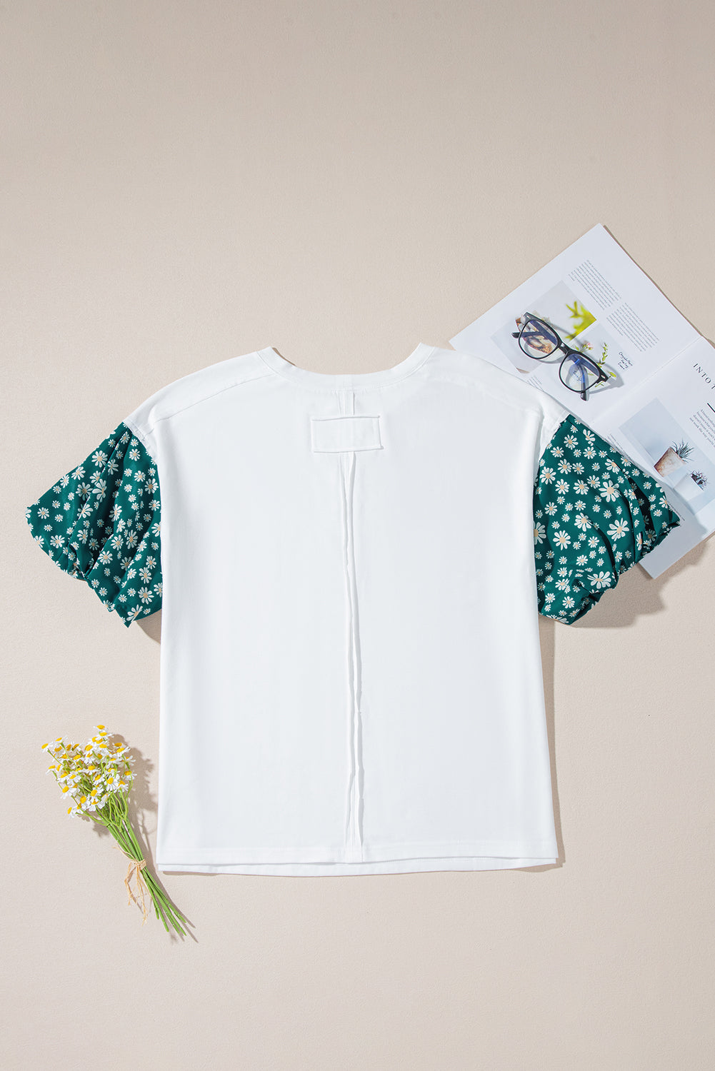 Aileen Floral Puff Sleeve Oversized Top