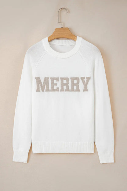 Merry Christmas Raglan Sleeve Sweater