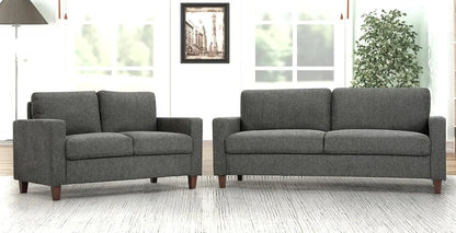 Miles 2 Piece Couch And Loveseat Set With Reversible Pillows Grey ShipItFurniture