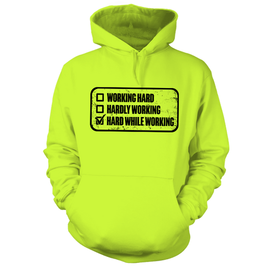 Working Hard - Safety Yellow Hoodie Armed American Supply