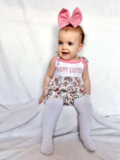 Smocked happy easter thumper tie romper - Get it from Bo