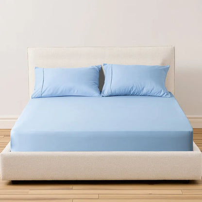 Kasentex All Season Deep Pocket Fitted Sheet Set with Pillowcases, Room Decor, Graduation Gifts Kasentex