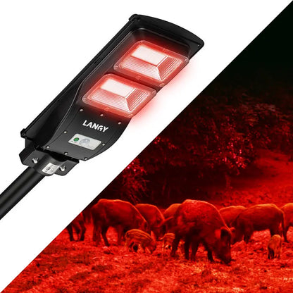 Solar Red Light for Hunting Hogs Deers Langy Solar Lights