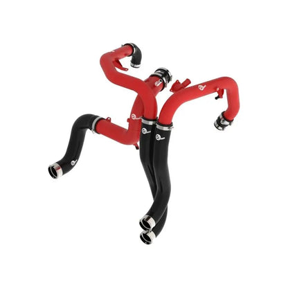 aFe 22-24 Ford Bronco Raptor BladeRunner Aluminum Hot and Cold Charge Pipe Kit Red NP Motorsports