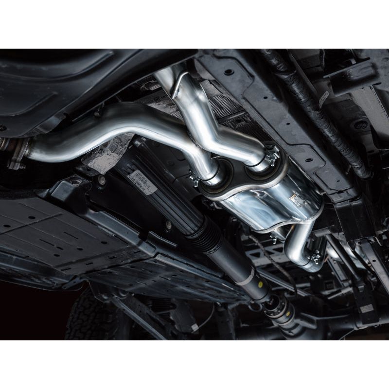 AWE Tuning 22-24 Ford Bronco Raptor 4WD Dual BashGuards Cat-Back SwitchPath Exhaust (No Tips) NP Motorsports