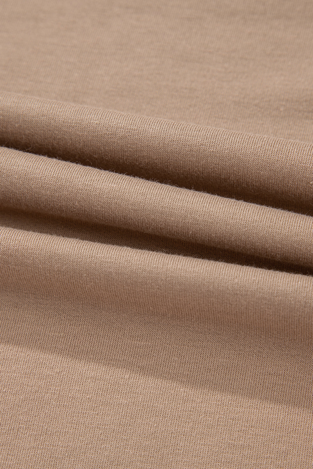 Light French Beige Flower Striped Patchwork Puff Sleeve Loose PLUS Sweatshirt