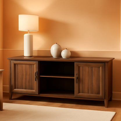 Buren Classic TV Stand Walnut For 65 Inch Televisions