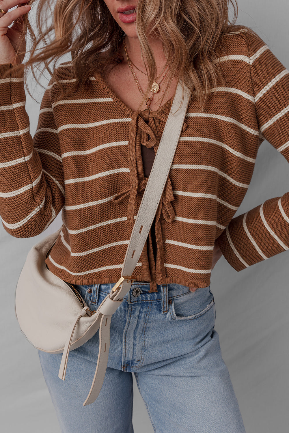Lilly Striped Knit Cardigan Sweater