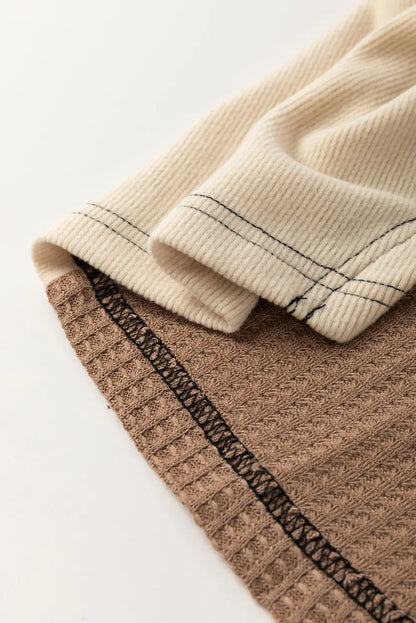 Jaliyah Knit Stitch Detail Long Sleeve Top