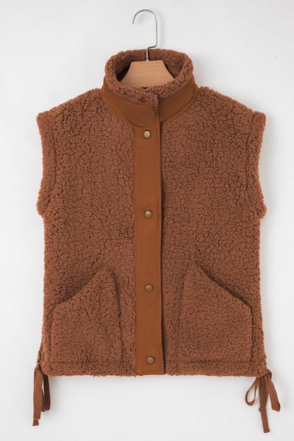 Evelyn Knot Side Plush Vest