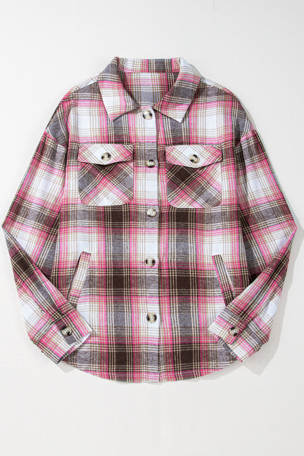 Harper Plaid Flap Up Shacket