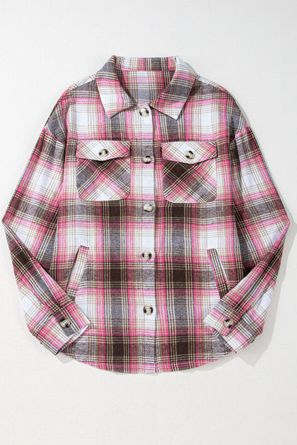 Harper Plaid Flap Up Shacket