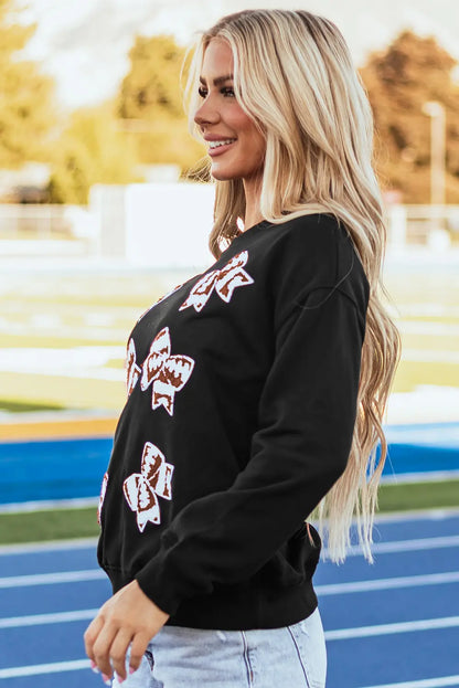 Nia Patched Game Day Sweatshirt