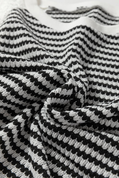 Taylor Hollowed Lace Patchwork Long Sleeve Top