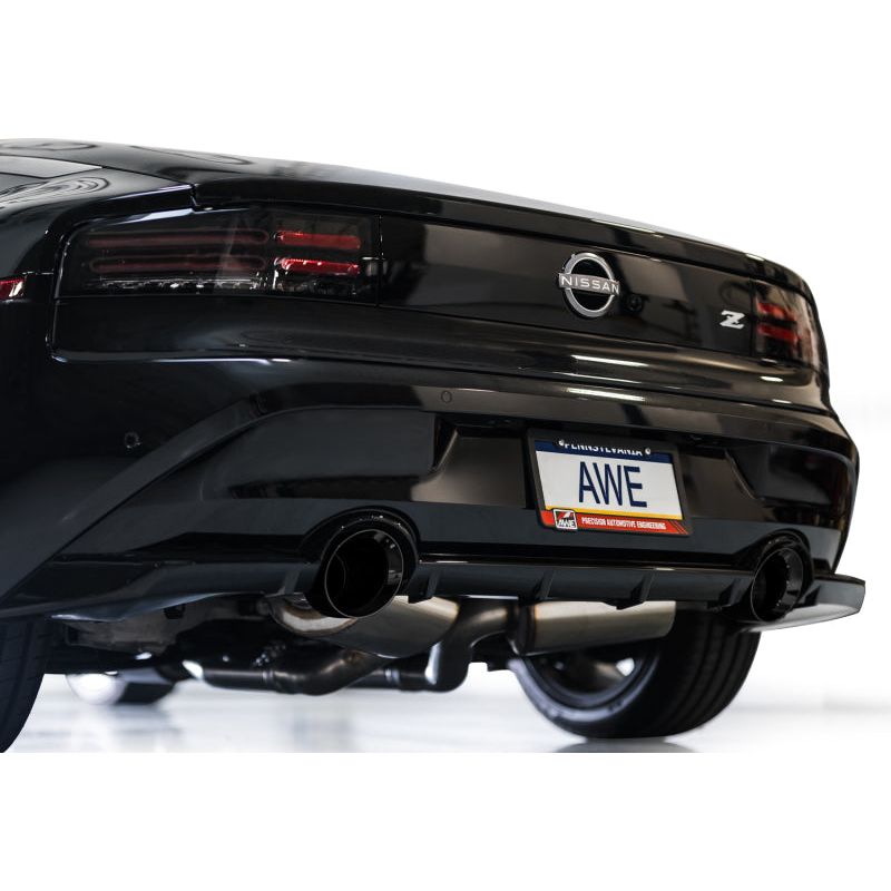 AWE 2023 Nissan Z RZ34 RWD Track Edition Catback Exhaust System w/ Diamond Black Tips NP Motorsports