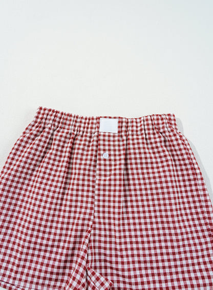 Gingham High Waist Shorts