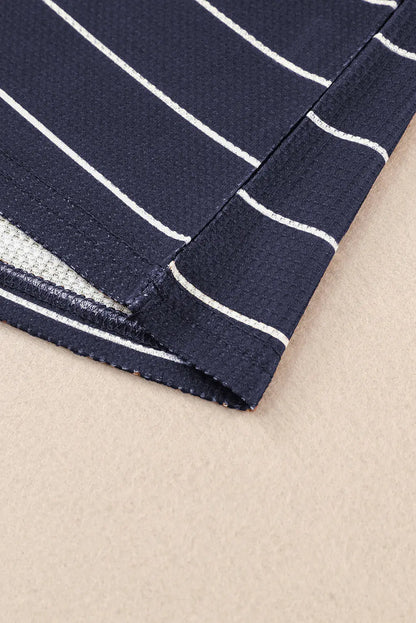 Simone Henley Waffle Knit Top