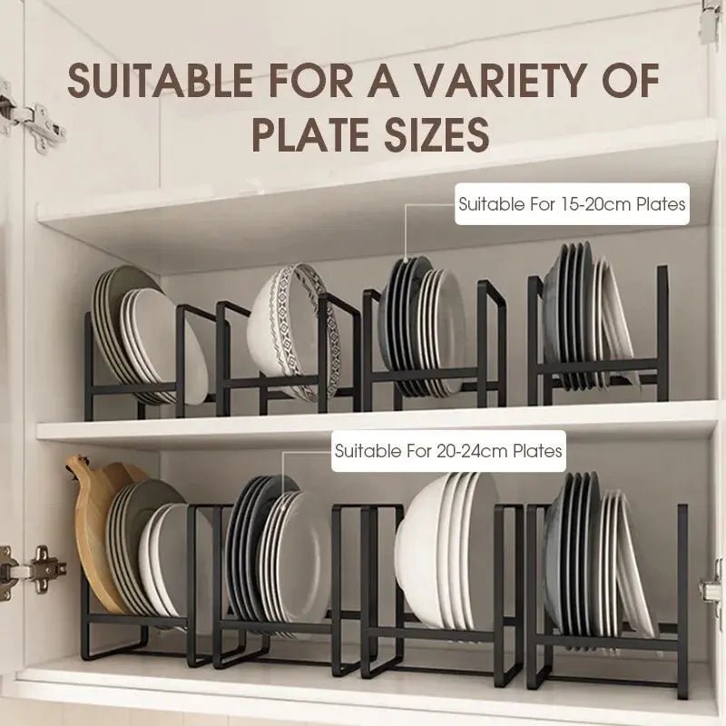 1pc kitchen cabinet plate storage countertop dish rack drawer dinner plate partition drain rack layered storage rack - Get it from Bo