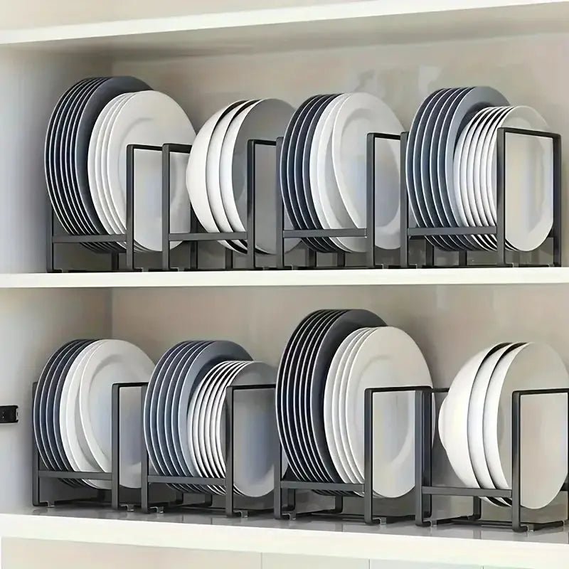 1pc kitchen cabinet plate storage countertop dish rack drawer dinner plate partition drain rack layered storage rack - Get it from Bo
