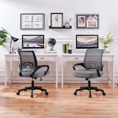 2 Pack Ergonomic Mesh Office Chairs With 360 Degree Rolling Casters Dark Gray For Home Office - Get it from Bo