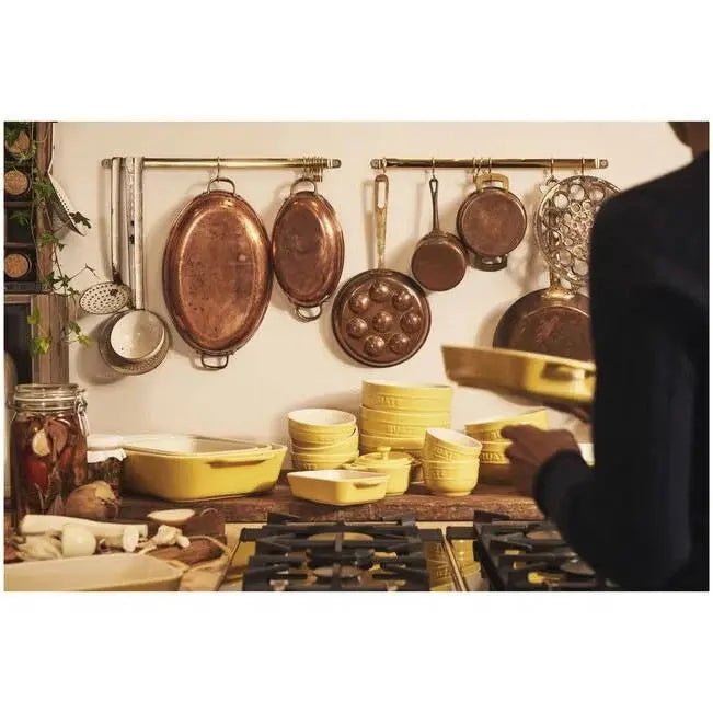 2 Piece Ceramic Stoneware Bakeware Casserole Baking Dish Set in Yellow / Ivory - Get it from Bo
