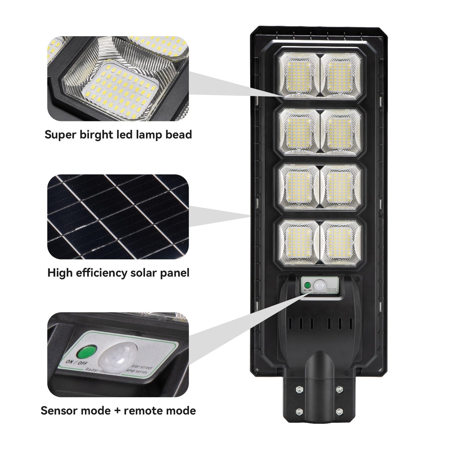 4 Pack Solar Parking lot lights (bracket included)-20,000 lumens Langy Solar Lights