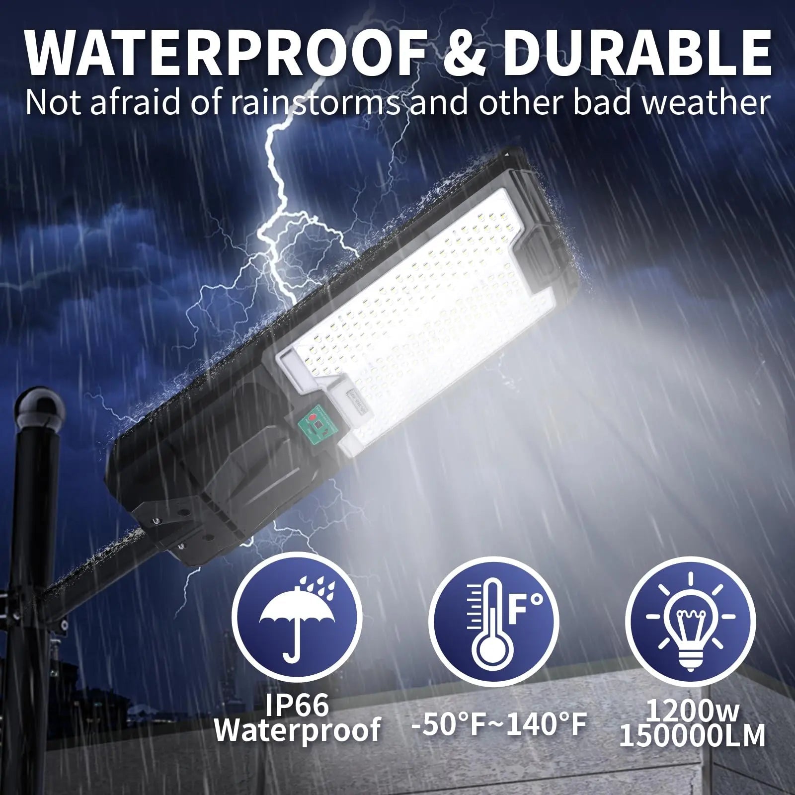 200W All in one solar Parking Lot Lights -30,000 lumens - Get it from Bo