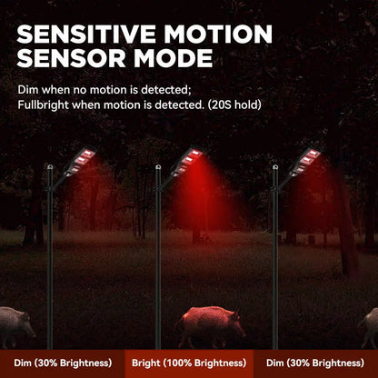 Solar Red Light for Hunting Hogs Deers Langy Solar Lights