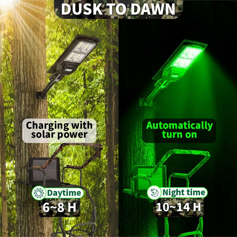 Solar Green Light for Hunting Hogs Deer,Fish light -15,000lumens Langy Solar Lights