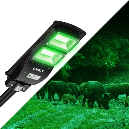 Solar Green Feeder Light for Hunting - 10,000 Lumens Langy Solar Lights