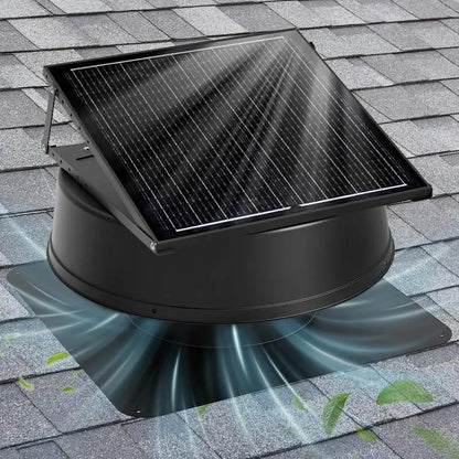 42W 12" Solar Attic Fan with Smart Power Adapter+Remote Langy Solar Lights