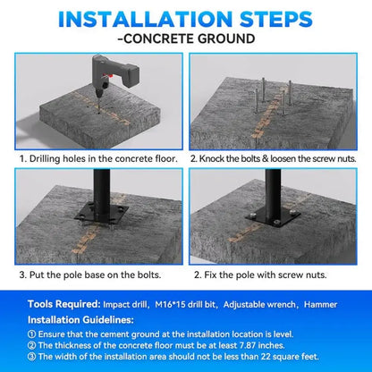1800W Solar Street Light with 20ft /16ft Pole Langy Solar Lights