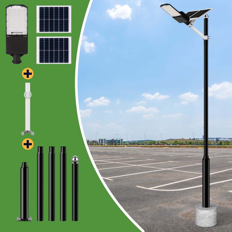 1200W solar street light with pole -30,000lumens Langy Solar Lights