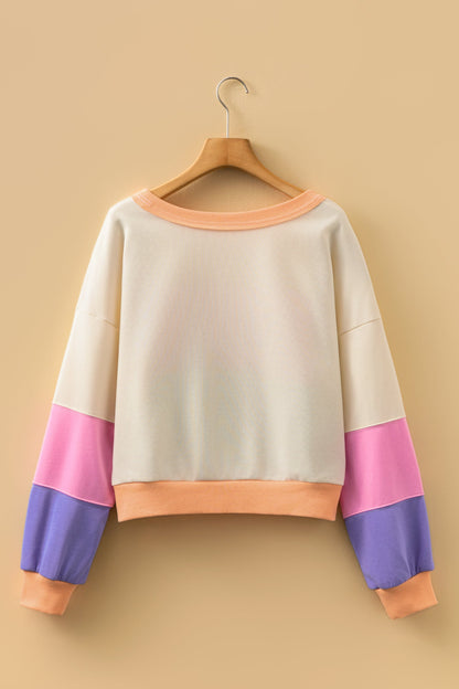 Emerie Drop Shoulder Cropped Sweatshirt