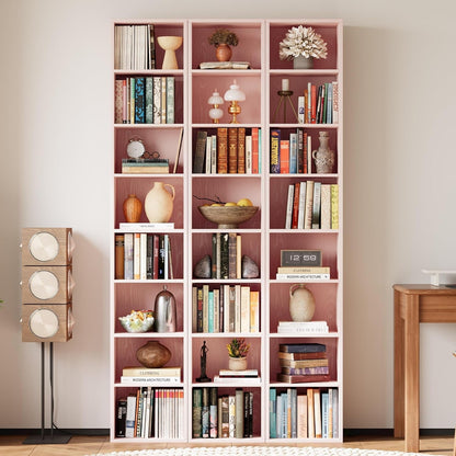 Tall Narrow Eight Tier Corner Bookcase For Home Office ShipItFurniture