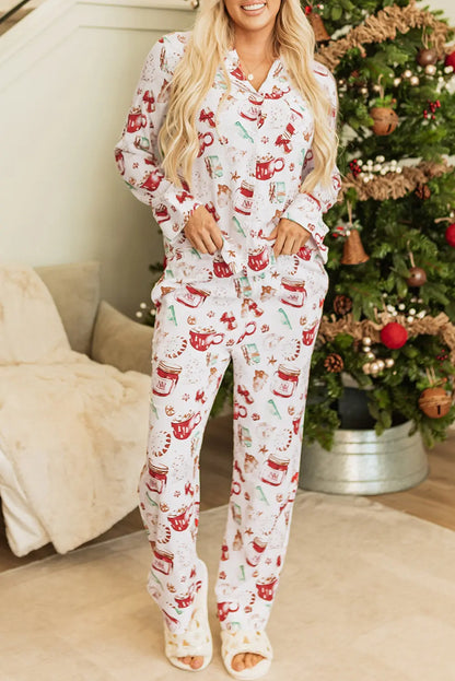 Paris Pants Pajama Set Long Sleeve Top