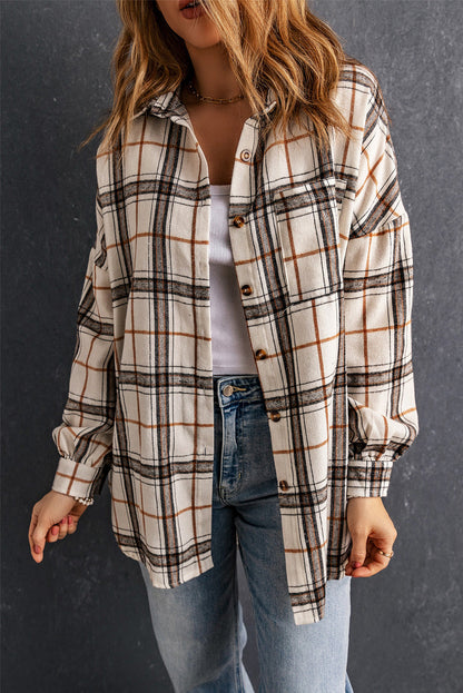 Khloe Oversized Plaid Pattern Shacket