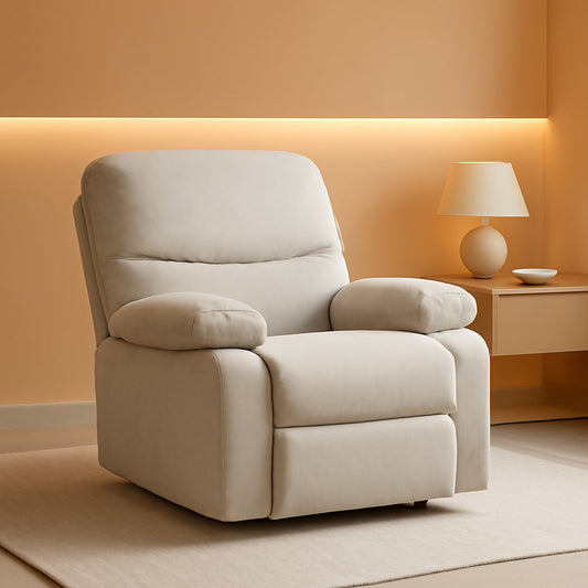 Light Gray Recliner Armchair With Reclining Function ShipItFurniture