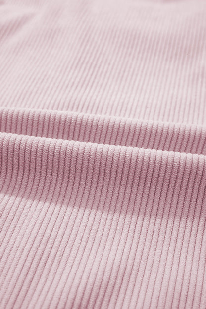 Sophia Corduroy Flap Patchwork Shacket