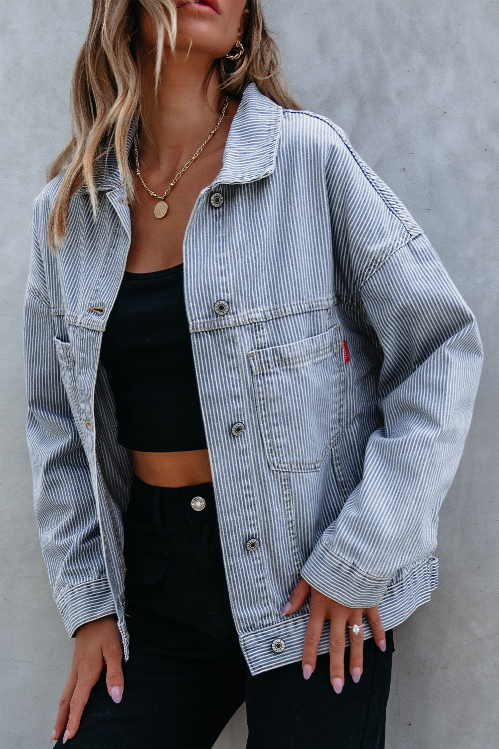 Ella Wind Washed Oversize Jacket