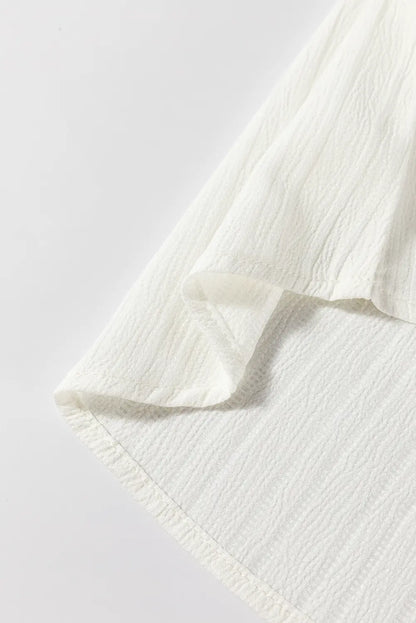 Ramila Textured Colorblock Elegant Blouse