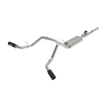 aFe Gemini XV 3in 304 SS Cat-Back Exhaust 09-18 GM Trucks V6-4.3/V8-4.8/5.3L w/ Black Tips NP Motorsports
