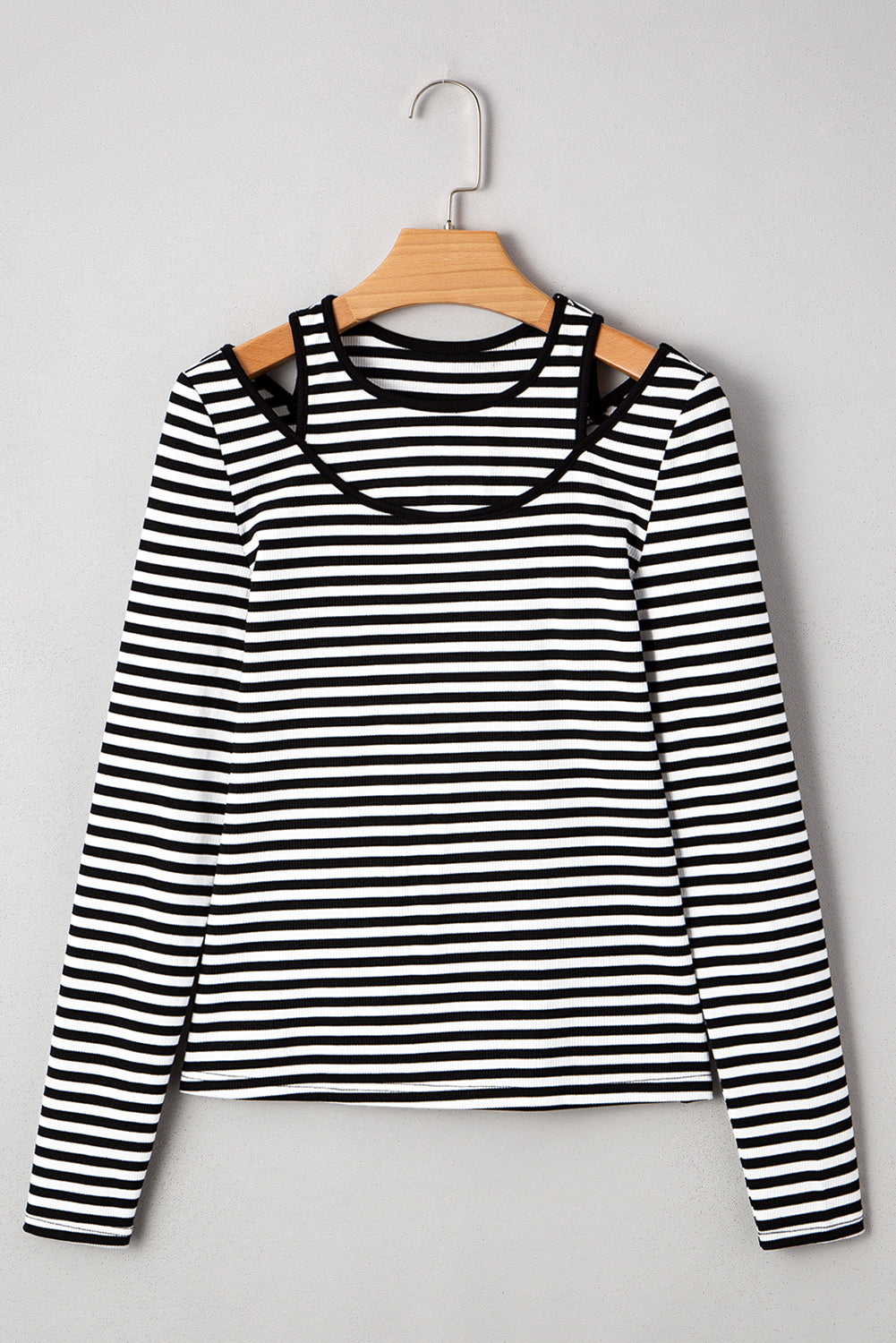 Remi Stripe Double-layer Long Sleeve Top - Get it from Bo