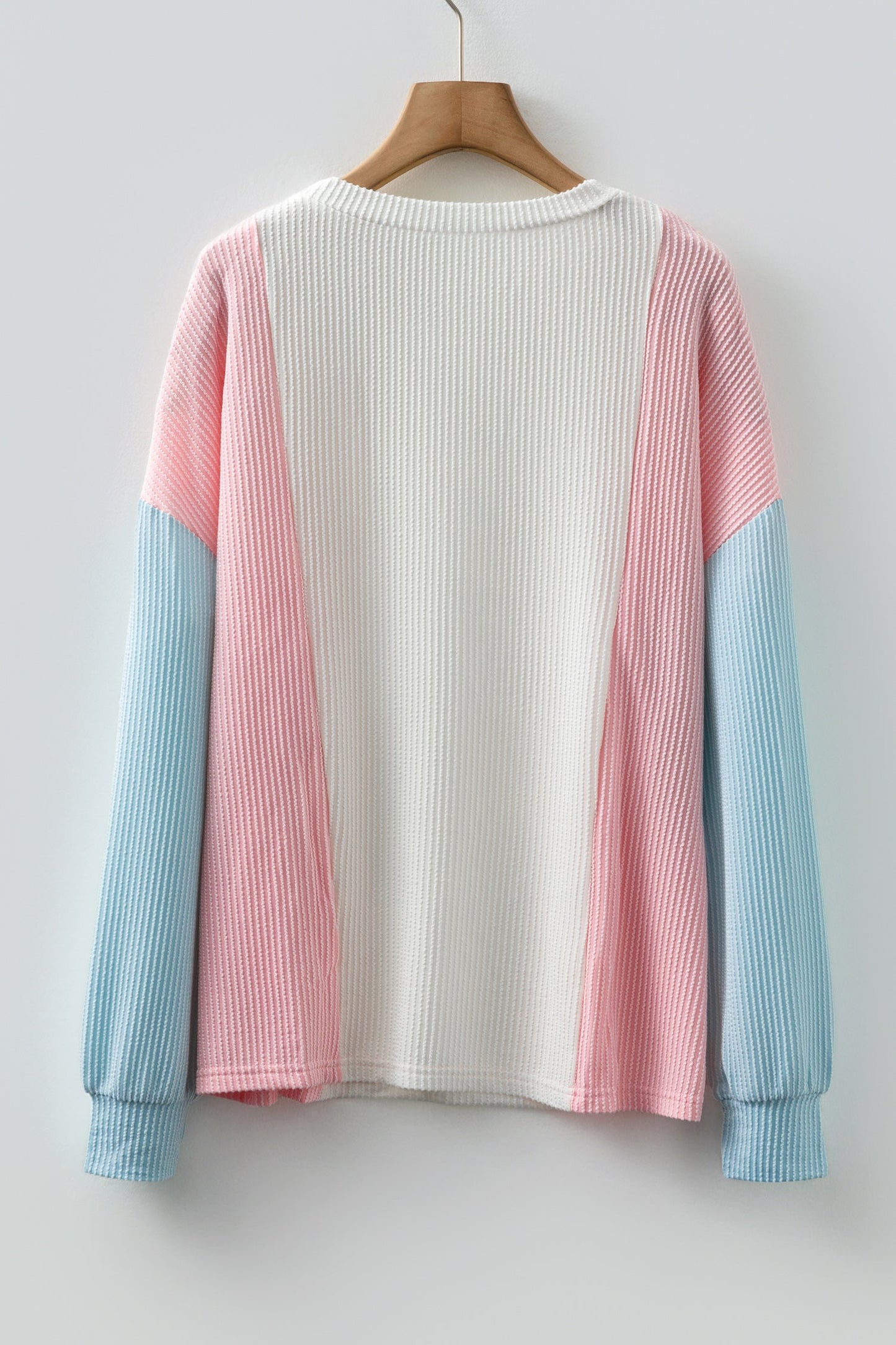 Louise Color Block Corded Long Sleeve Top