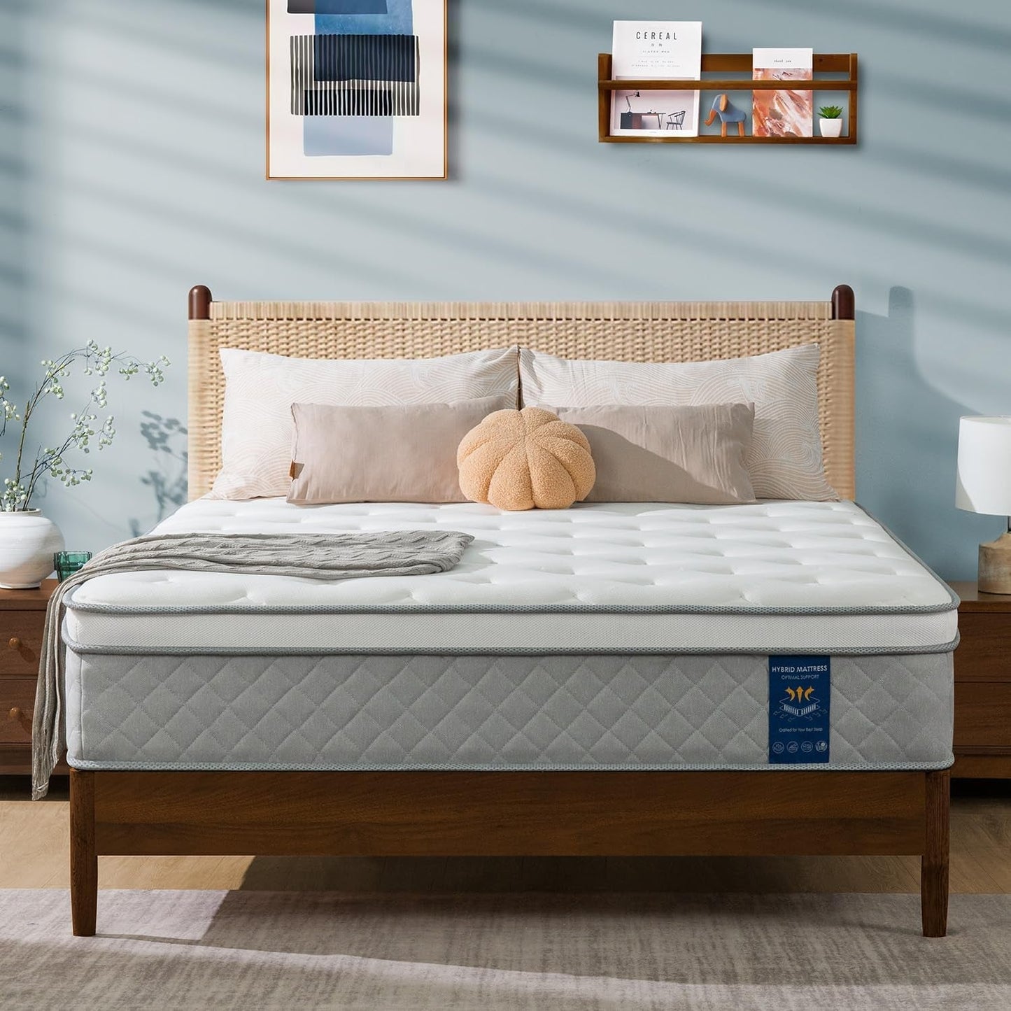 Queen 12 Inch Hybrid Mattress with Memory Foam Comfort ShipItFurniture