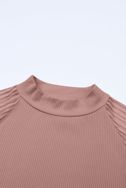 Elizabeth Crewneck Ribbed top Long Sleeve Top