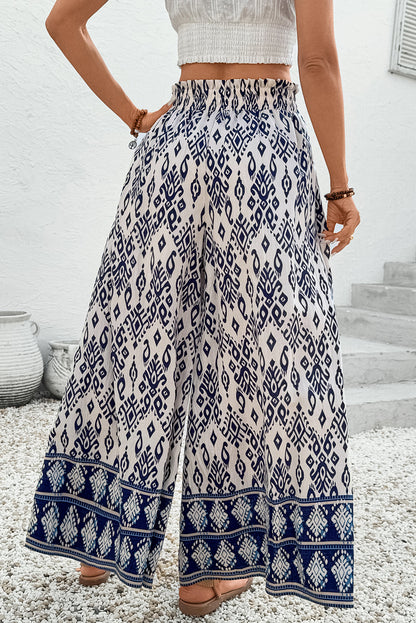 Giovanna Boho Pattern High Waist Wide Leg Loose Pants